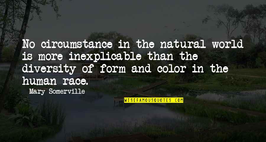 Human Form Quotes By Mary Somerville: No circumstance in the natural world is more