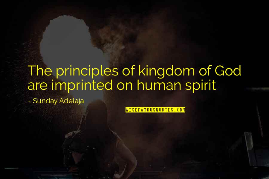 Human God Quotes By Sunday Adelaja: The principles of kingdom of God are imprinted Human God Quotes By Sunday Adelaja: The principles of kingdom of God are imprinted