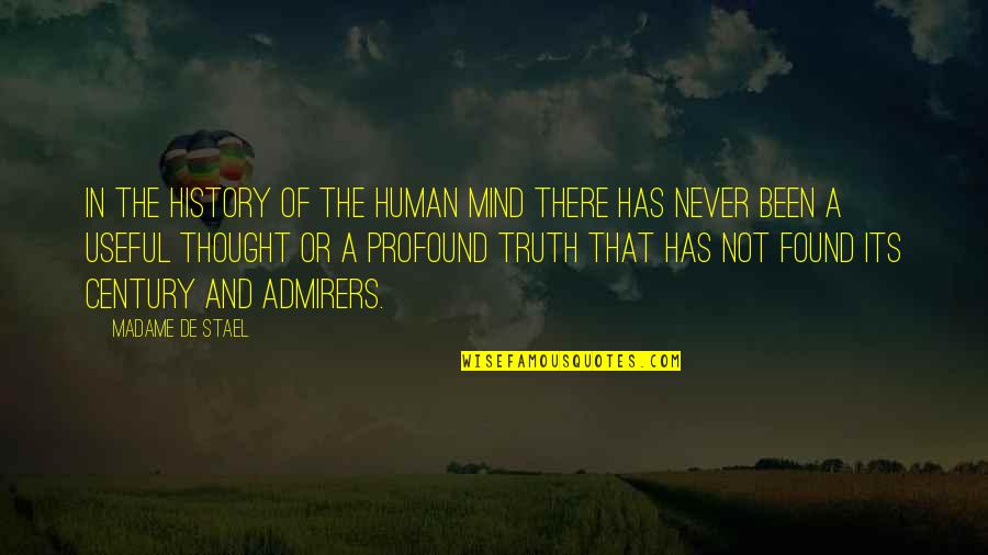 Human History Quotes By Madame De Stael: In the history of the human mind there Human History Quotes By Madame De Stael: In the history of the human mind there