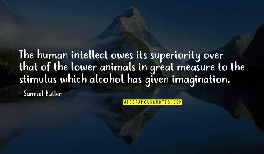 Human Intellect Quotes By Samuel Butler: The human intellect owes its superiority over that