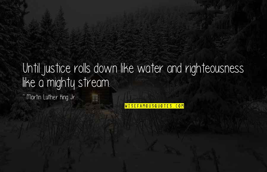 Human Justice Quotes By Martin Luther King Jr.: Until justice rolls down like water and righteousness