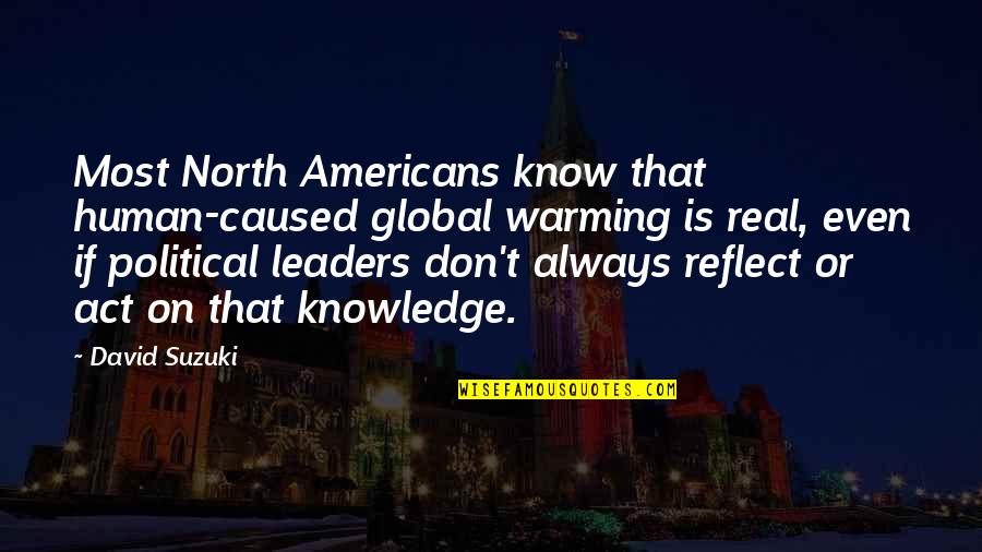 Human Knowledge Quotes By David Suzuki: Most North Americans know that human-caused global warming Human Knowledge Quotes By David Suzuki: Most North Americans know that human-caused global warming