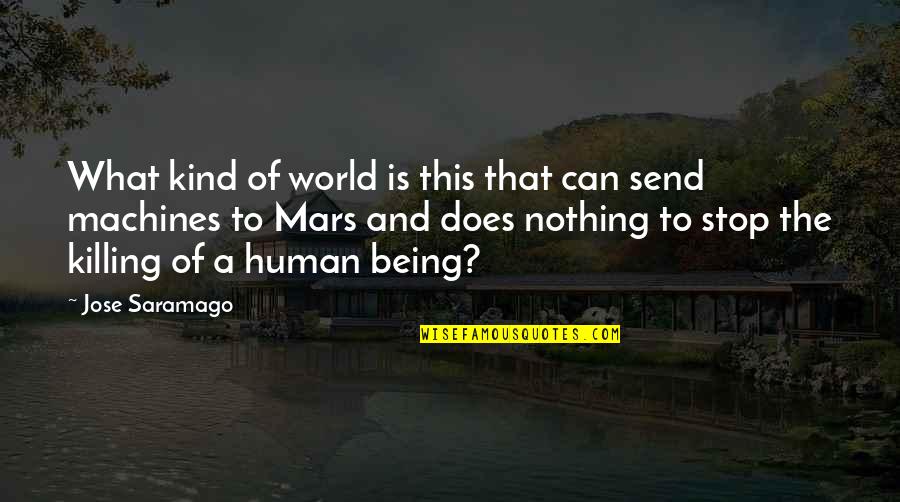 Human Machines Quotes By Jose Saramago: What kind of world is this that can