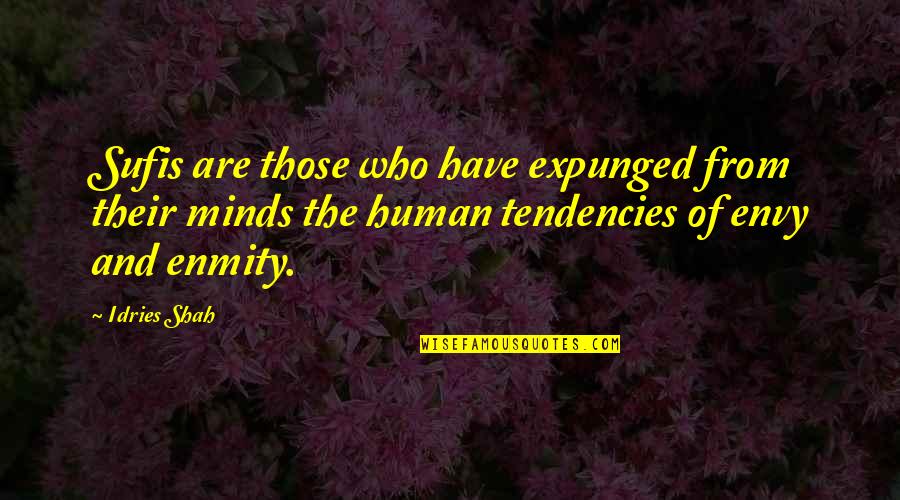 Human Minds Quotes By Idries Shah: Sufis are those who have expunged from their