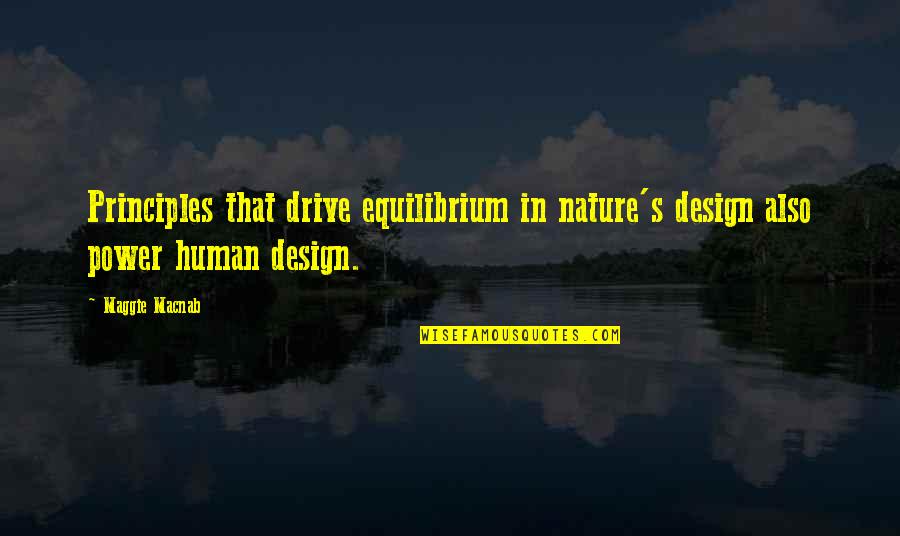 Human Principles Quotes By Maggie Macnab: Principles that drive equilibrium in nature's design also