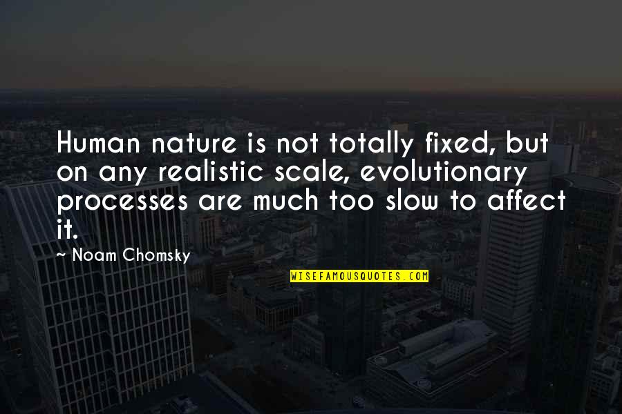 Human Scale Quotes By Noam Chomsky: Human nature is not totally fixed, but on Human Scale Quotes By Noam Chomsky: Human nature is not totally fixed, but on