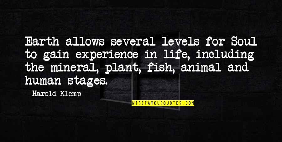 Human Vs Animal Quotes By Harold Klemp: Earth allows several levels for Soul to gain