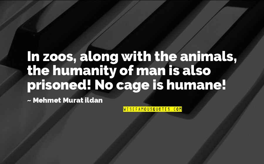Humanity And Animals Quotes By Mehmet Murat Ildan: In zoos, along with the animals, the humanity