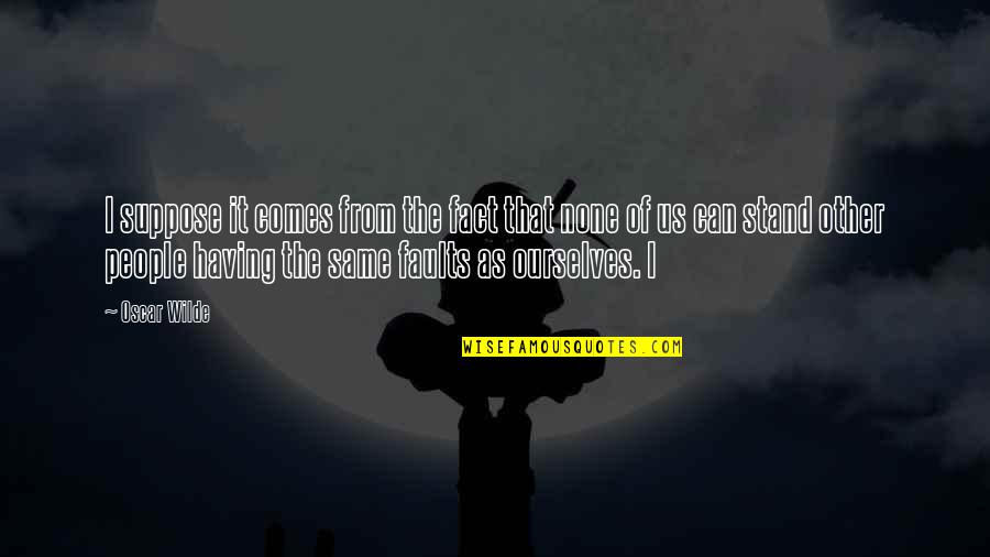 Humanity Changing The World Quotes By Oscar Wilde: I suppose it comes from the fact that