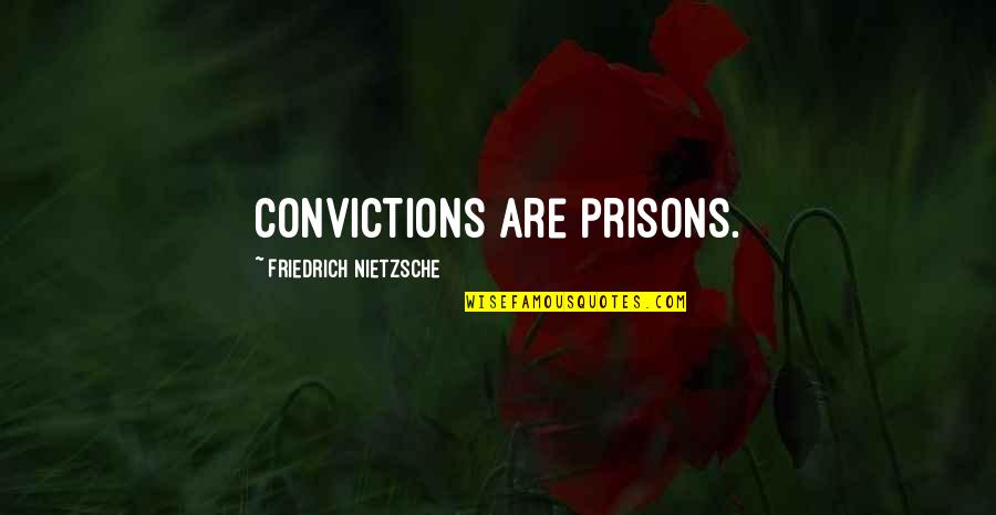 Humanity In Night Quotes By Friedrich Nietzsche: Convictions are prisons.