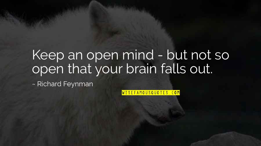 Humanity's Relationship With Nature Quotes By Richard Feynman: Keep an open mind - but not so