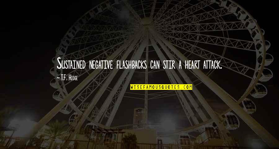 Humanizing Quotes By T.F. Hodge: Sustained negative flashbacks can stir a heart attack.