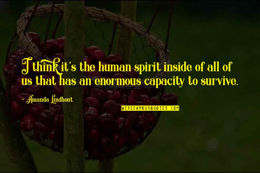 Humans And Hormones Quotes By Amanda Lindhout: I think it's the human spirit inside of