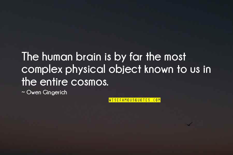 Humans By Quotes By Owen Gingerich: The human brain is by far the most Humans By Quotes By Owen Gingerich: The human brain is by far the most