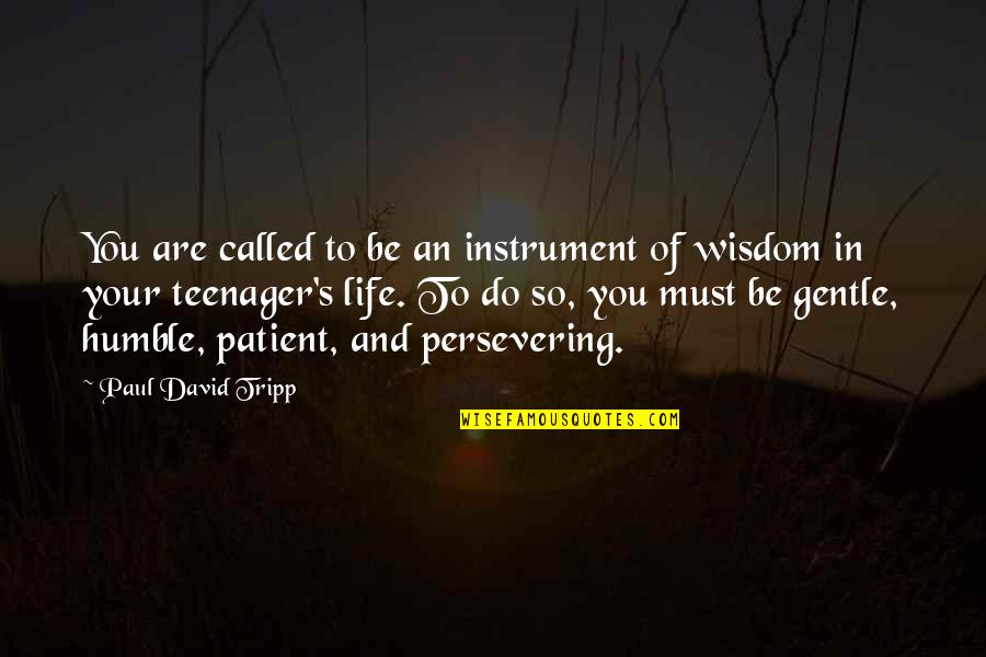 Humble Life Quotes By Paul David Tripp: You are called to be an instrument of