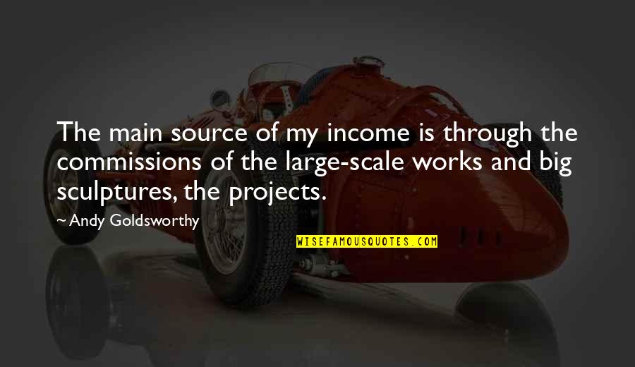 Humboldts Best Quotes By Andy Goldsworthy: The main source of my income is through