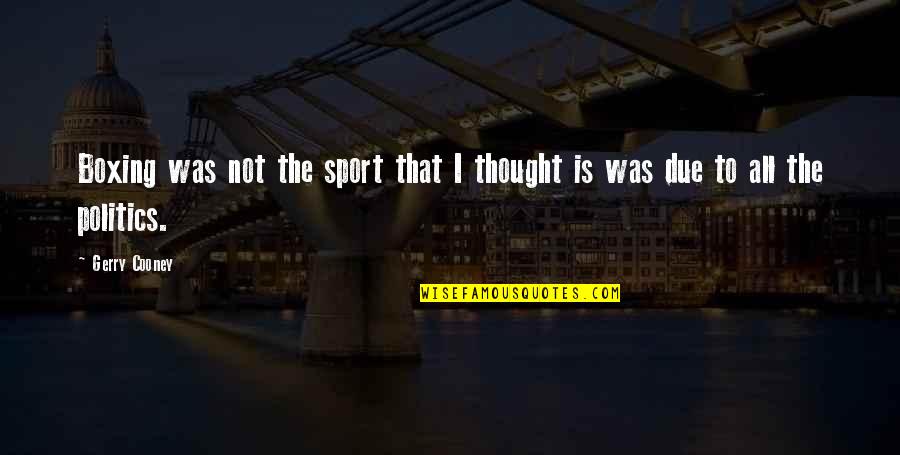 Humectants For Dogs Quotes By Gerry Cooney: Boxing was not the sport that I thought