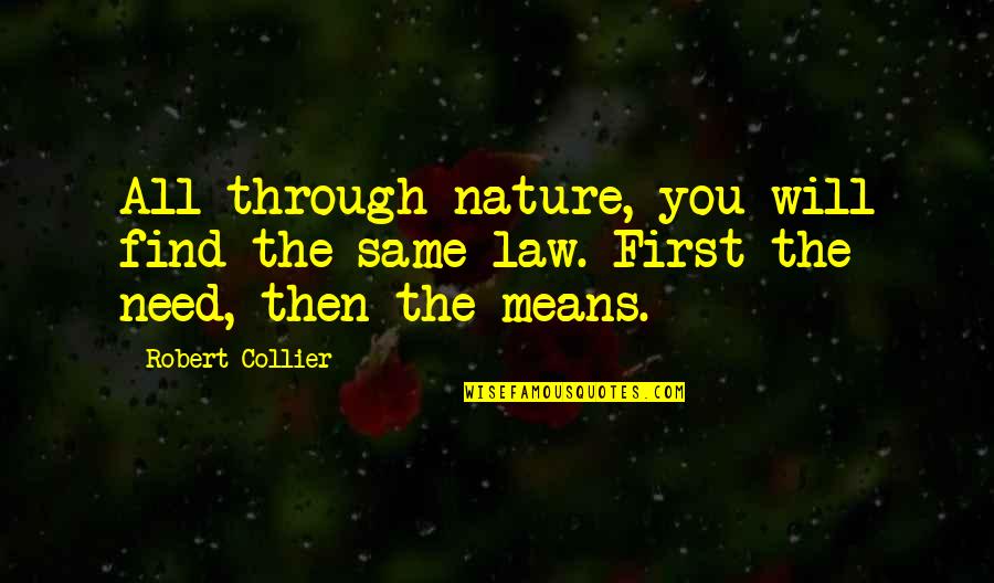 Hummels Wharf Quotes By Robert Collier: All through nature, you will find the same