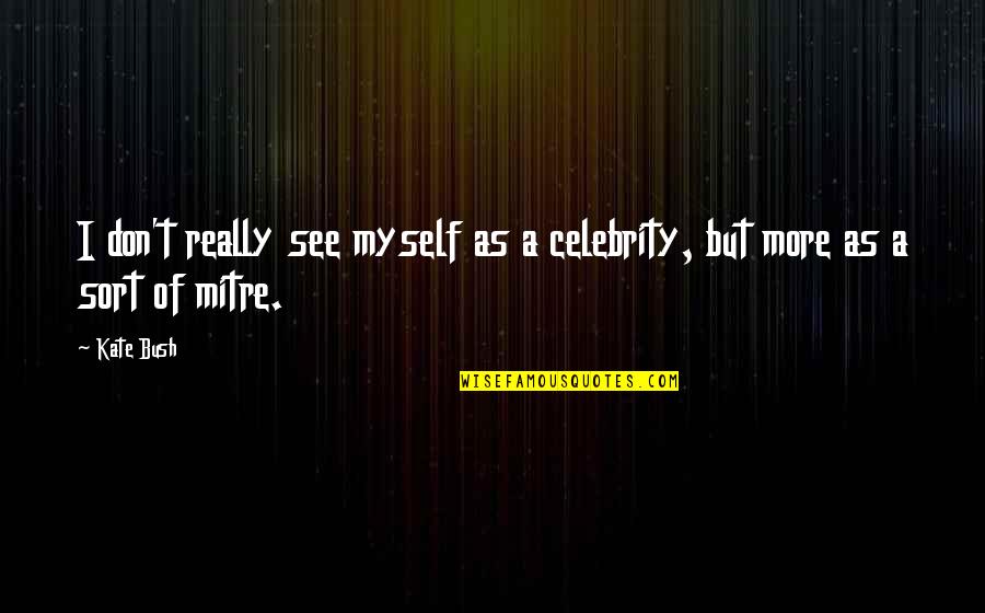 Hummmmmmmyummmmmmmah Quotes By Kate Bush: I don't really see myself as a celebrity,