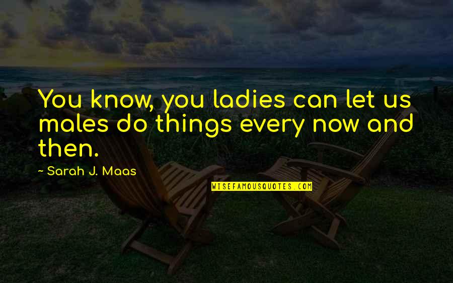 Hummocked Quotes By Sarah J. Maas: You know, you ladies can let us males