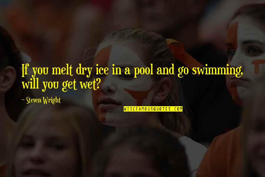 Humor And Funny Quotes By Steven Wright: If you melt dry ice in a pool Humor And Funny Quotes By Steven Wright: If you melt dry ice in a pool