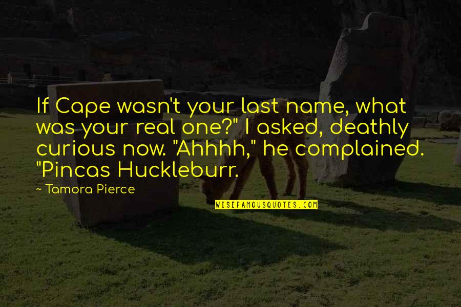 Humor And Stress Quotes By Tamora Pierce: If Cape wasn't your last name, what was