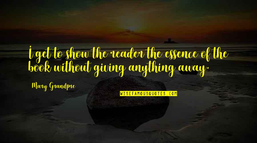 Humor Banter Quotes By Mary Grandpre: I get to show the reader the essence