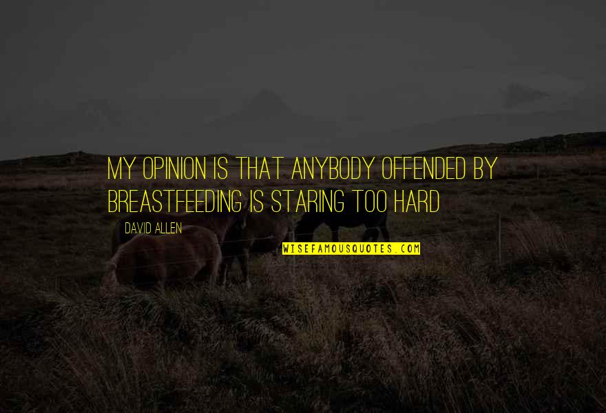 Humorous Happy Valentines Day Quotes By David Allen: My opinion is that anybody offended by breastfeeding