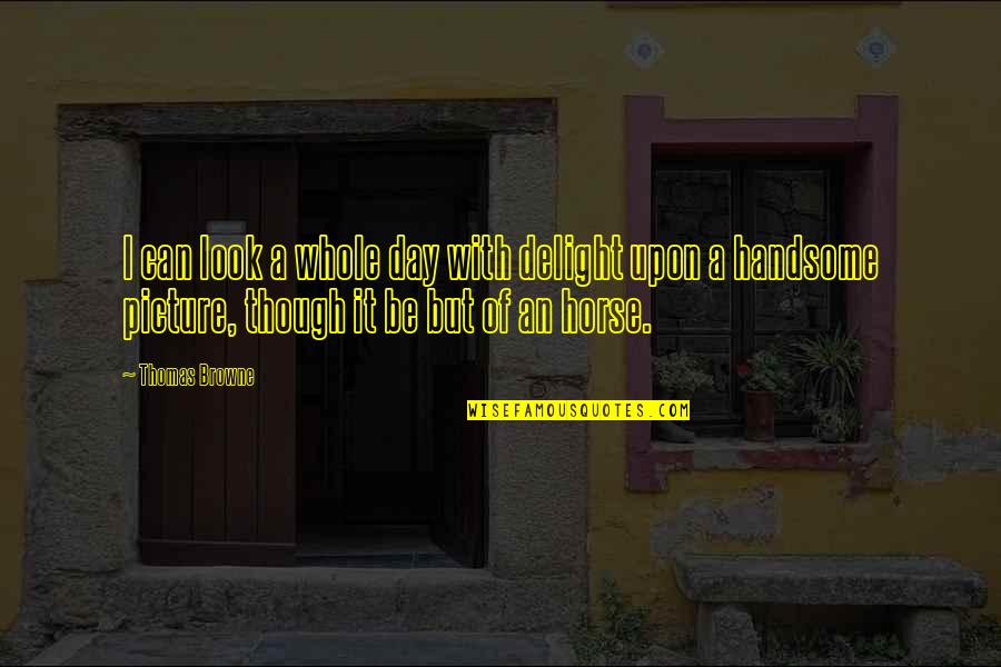 Humorous Picture Quotes By Thomas Browne: I can look a whole day with delight