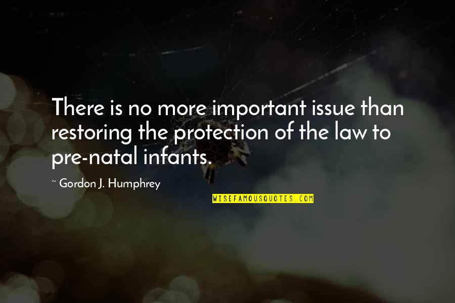 Humphrey Quotes By Gordon J. Humphrey: There is no more important issue than restoring