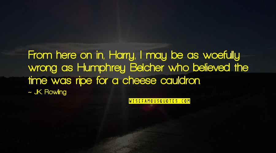 Humphrey Quotes By J.K. Rowling: From here on in, Harry, I may be