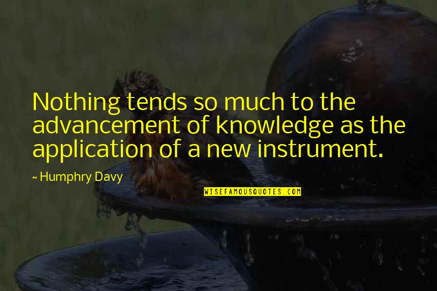 Humphry Quotes By Humphry Davy: Nothing tends so much to the advancement of