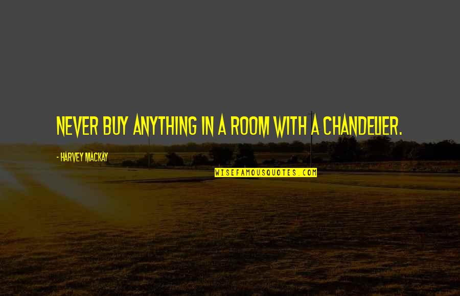Hundredpound Quotes By Harvey MacKay: Never buy anything in a room with a