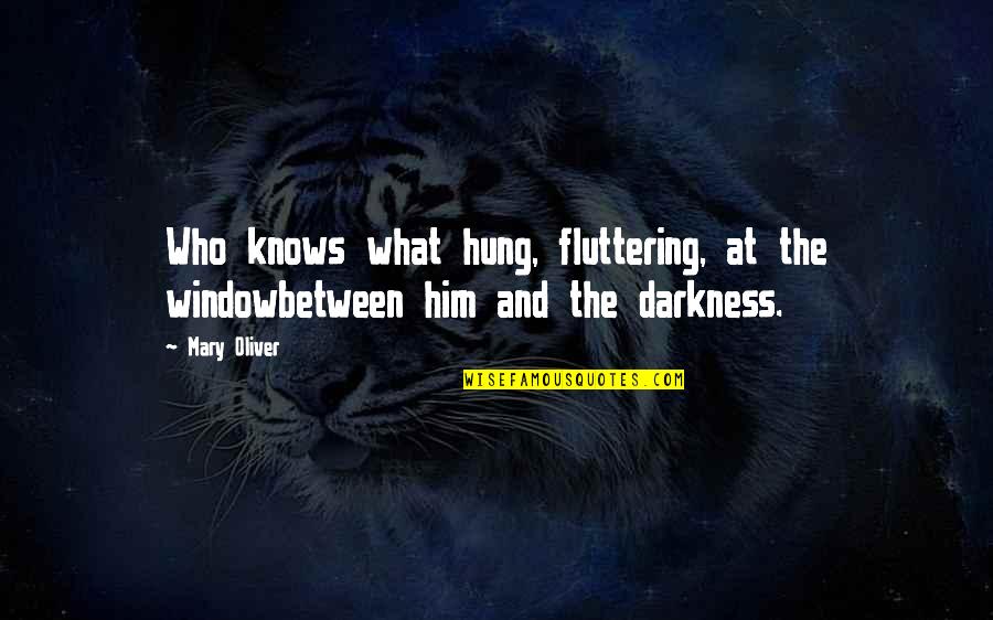 Hung Up On Ex Quotes By Mary Oliver: Who knows what hung, fluttering, at the windowbetween