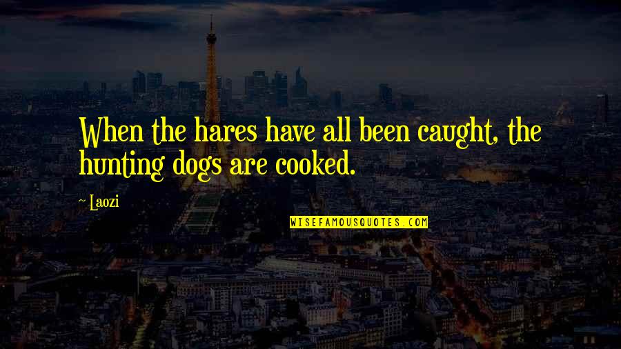 Hunting Dogs Quotes By Laozi: When the hares have all been caught, the