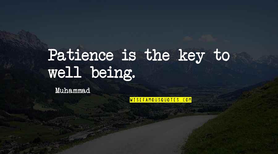 Hurlag Quotes By Muhammad: Patience is the key to well-being. Hurlag Quotes By Muhammad: Patience is the key to well-being.