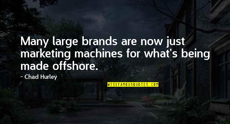 Hurley's Quotes By Chad Hurley: Many large brands are now just marketing machines