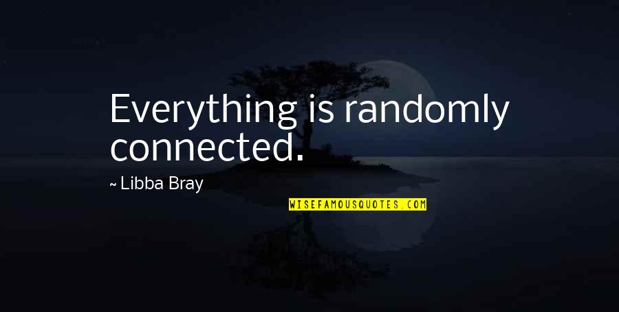 Hurling Inspirational Quotes By Libba Bray: Everything is randomly connected.