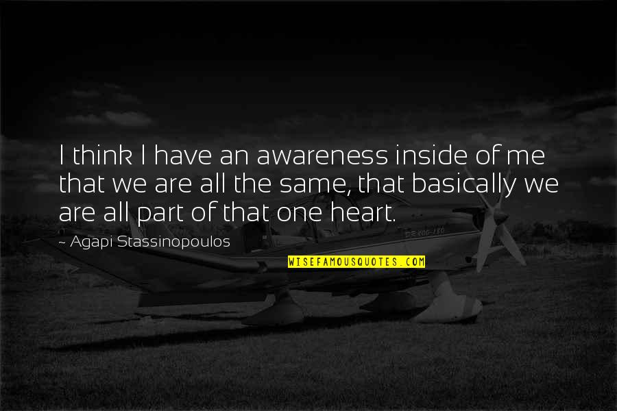 Hurshellen Quotes By Agapi Stassinopoulos: I think I have an awareness inside of