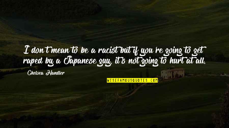Hurt By You Quotes By Chelsea Handler: I don't mean to be a racist but