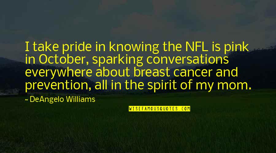 Hurt Emotionally Quotes By DeAngelo Williams: I take pride in knowing the NFL is