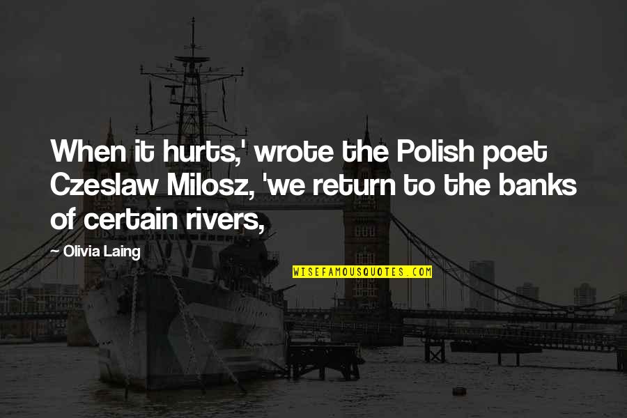 Hurts When Quotes By Olivia Laing: When it hurts,' wrote the Polish poet Czeslaw