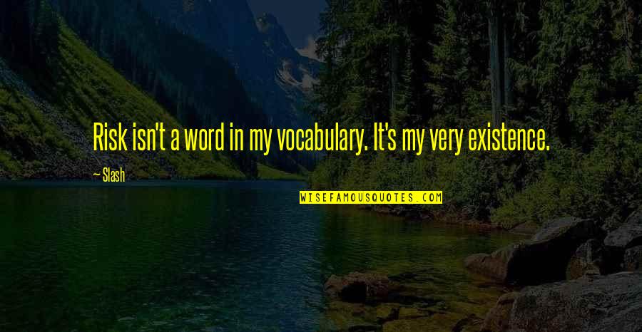 Hurvitz Graham Quotes By Slash: Risk isn't a word in my vocabulary. It's