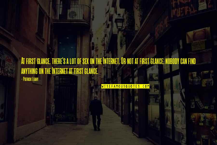 Husband Not Interested In Me Quotes By Patrick Leahy: At first glance, there's a lot of sex
