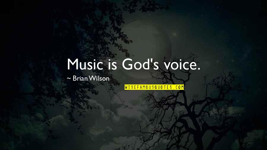 Husband Responsibility To Wife Quotes By Brian Wilson: Music is God's voice.