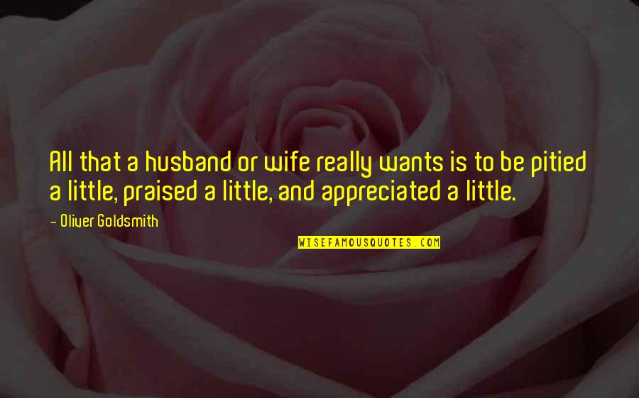Husband To Be Quotes By Oliver Goldsmith: All that a husband or wife really wants