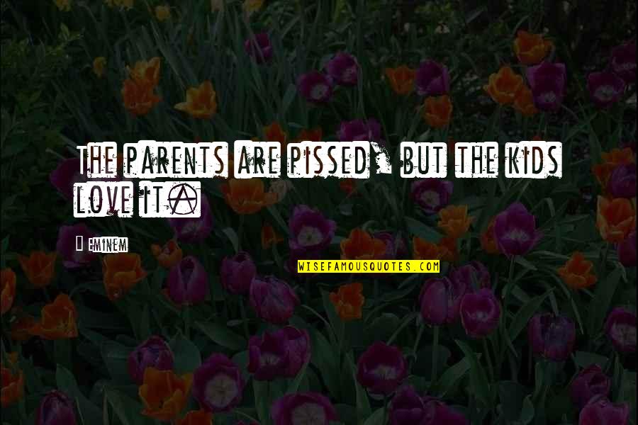 Husband Wife Kiss Quotes By Eminem: The parents are pissed, but the kids love