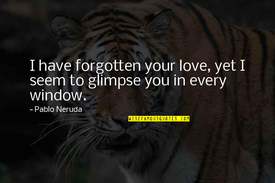 Husbanding Quotes By Pablo Neruda: I have forgotten your love, yet I seem