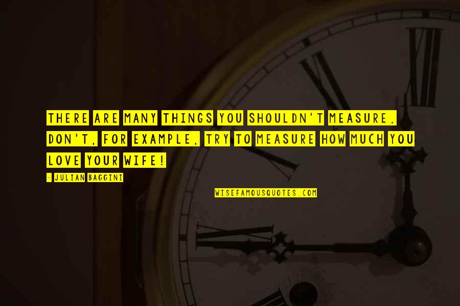 Husbands Cooking Quotes By Julian Baggini: There are many things you shouldn't measure. Don't,