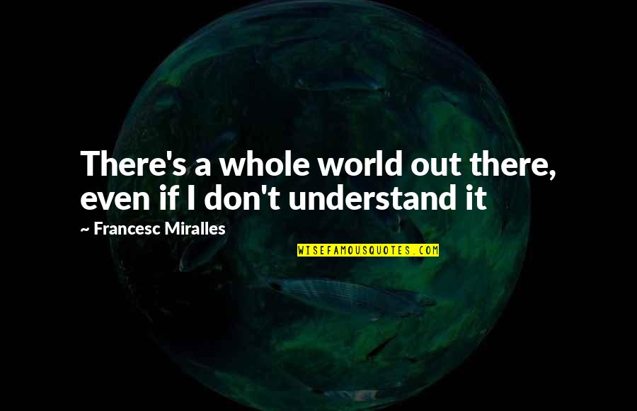 Husbands Funny Quotes By Francesc Miralles: There's a whole world out there, even if